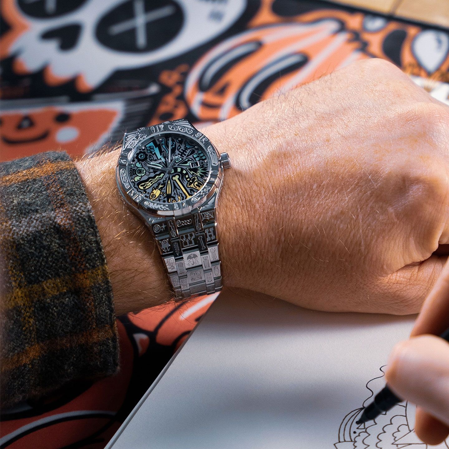 MAURICE LACROIX Aikon Automatic Wotto Limited Edition 42mm Silver Stainless Steel Bracelet AI6008-SS009-090-1 - 9