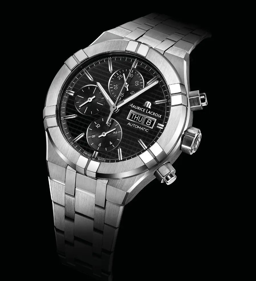 MAURICE LACROIX Aikon Chronograph Automatic Black Dial 44mm Silver Stainless Steel Bracelet AI6038-SS002-330-2 - 3