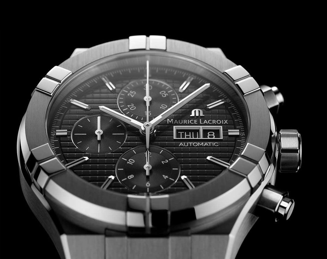MAURICE LACROIX Aikon Chronograph Automatic Black Dial 44mm Silver Stainless Steel Bracelet AI6038-SS002-330-2 - 4