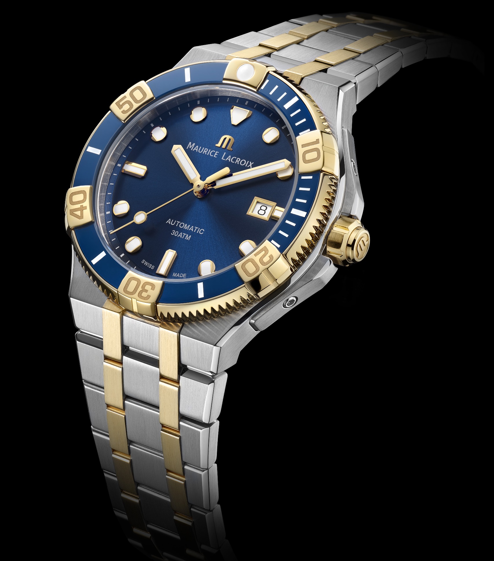 MAURICE LACROIX Aikon Venturer 43mm Silver & Gold Stainless Steel Bracelet AI6058-SY013-430-1 - 3