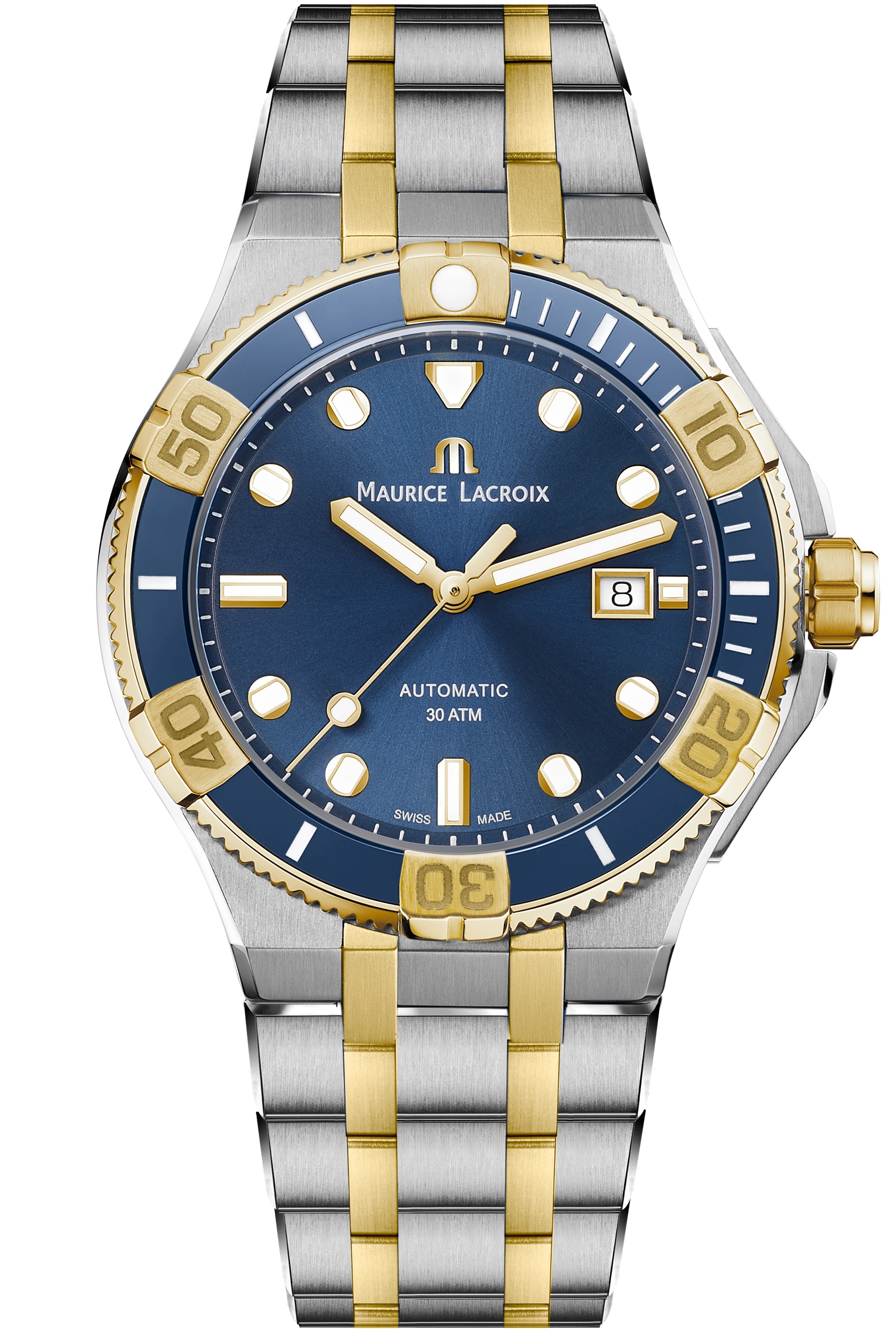 MAURICE LACROIX Aikon Venturer 43mm Silver & Gold Stainless Steel Bracelet AI6058-SY013-430-1 - 1