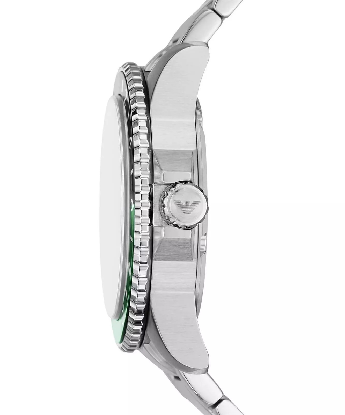 EMPORIO ARMANI Diver GMT Black Dial 42mm Silver Stainless Steel Bracelet AR11589 - 
