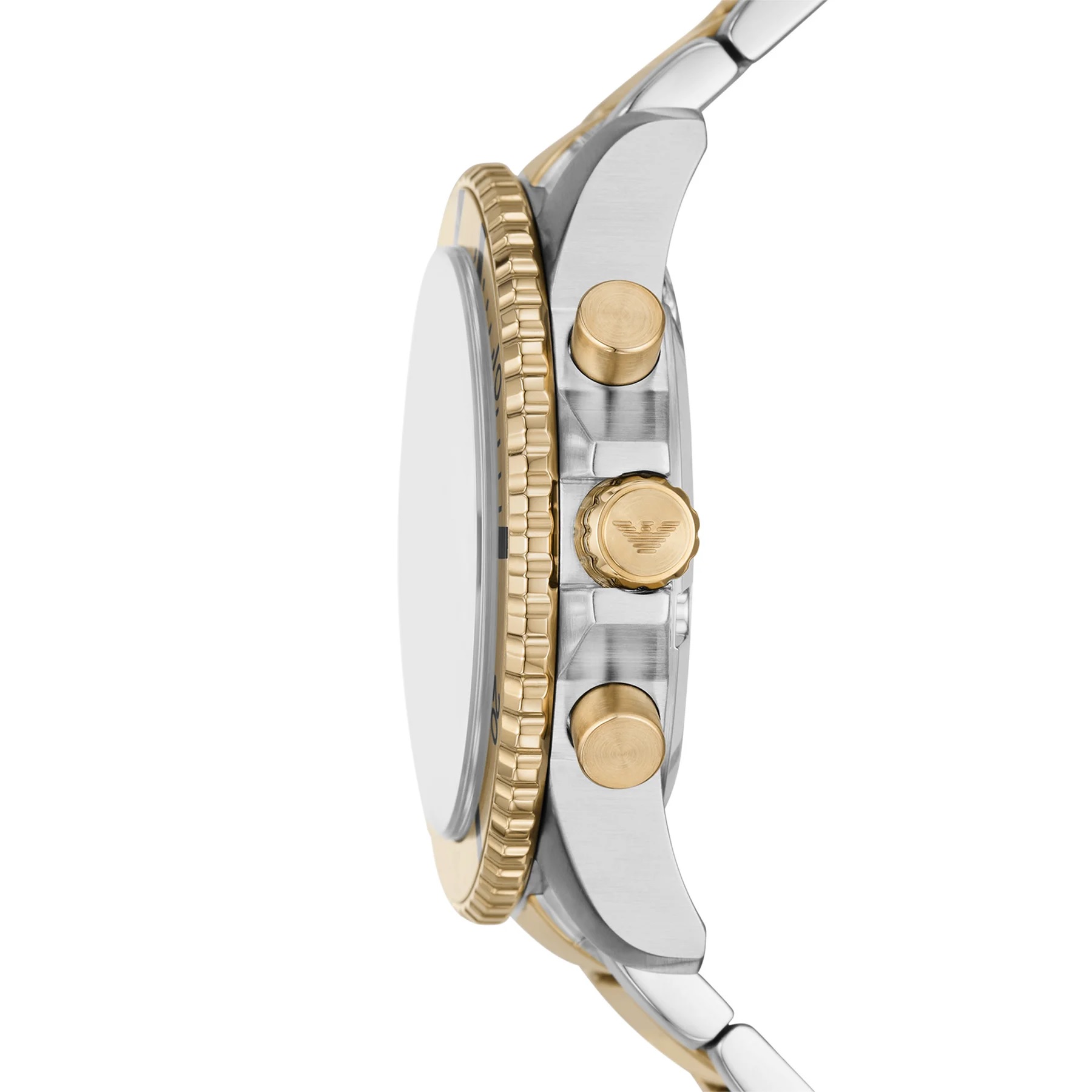EMPORIO ARMANI Sea Explorer Chronograph Gold Dial 43mm Two Tone Gold Stainless Steel Bracelet AR11606 - 3