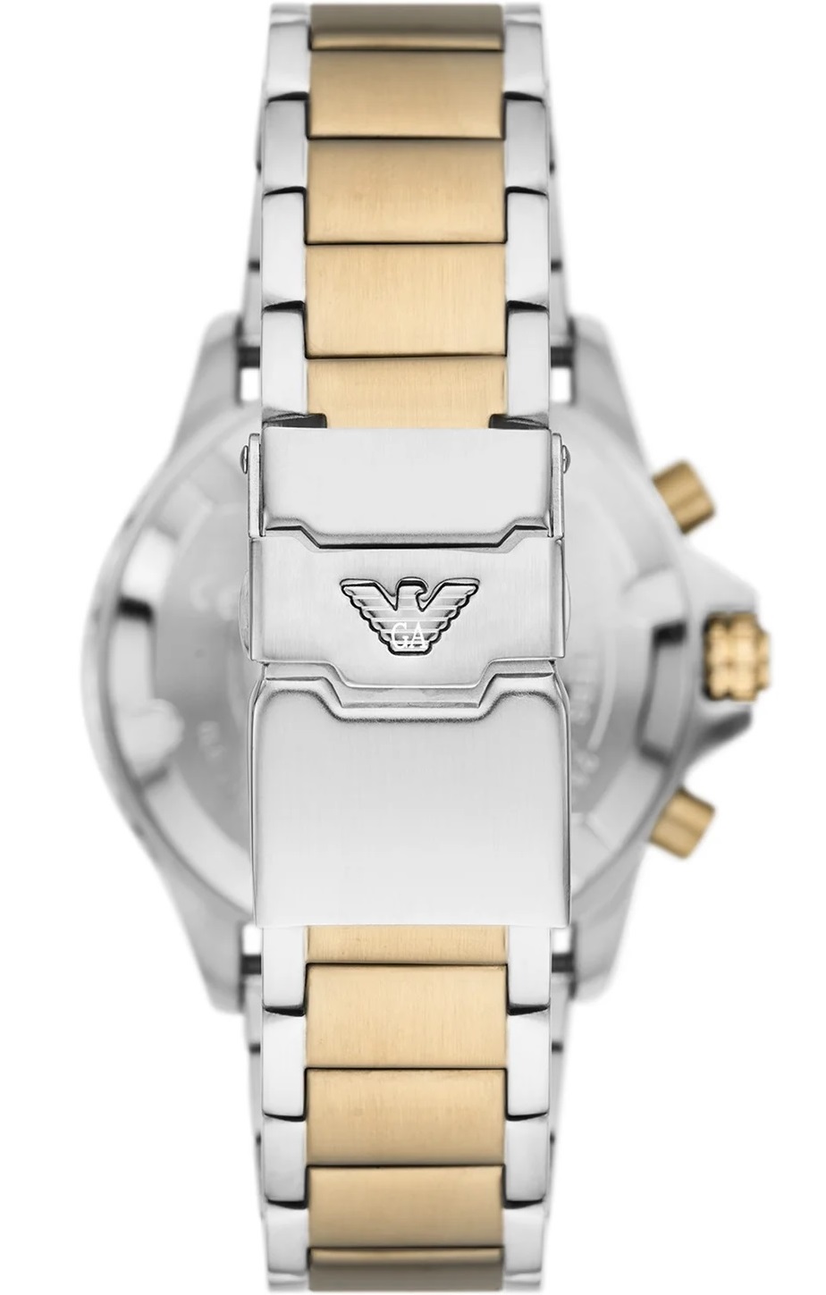 EMPORIO ARMANI Sea Explorer Chronograph Gold Dial 43mm Two Tone Gold Stainless Steel Bracelet AR11606 - 4