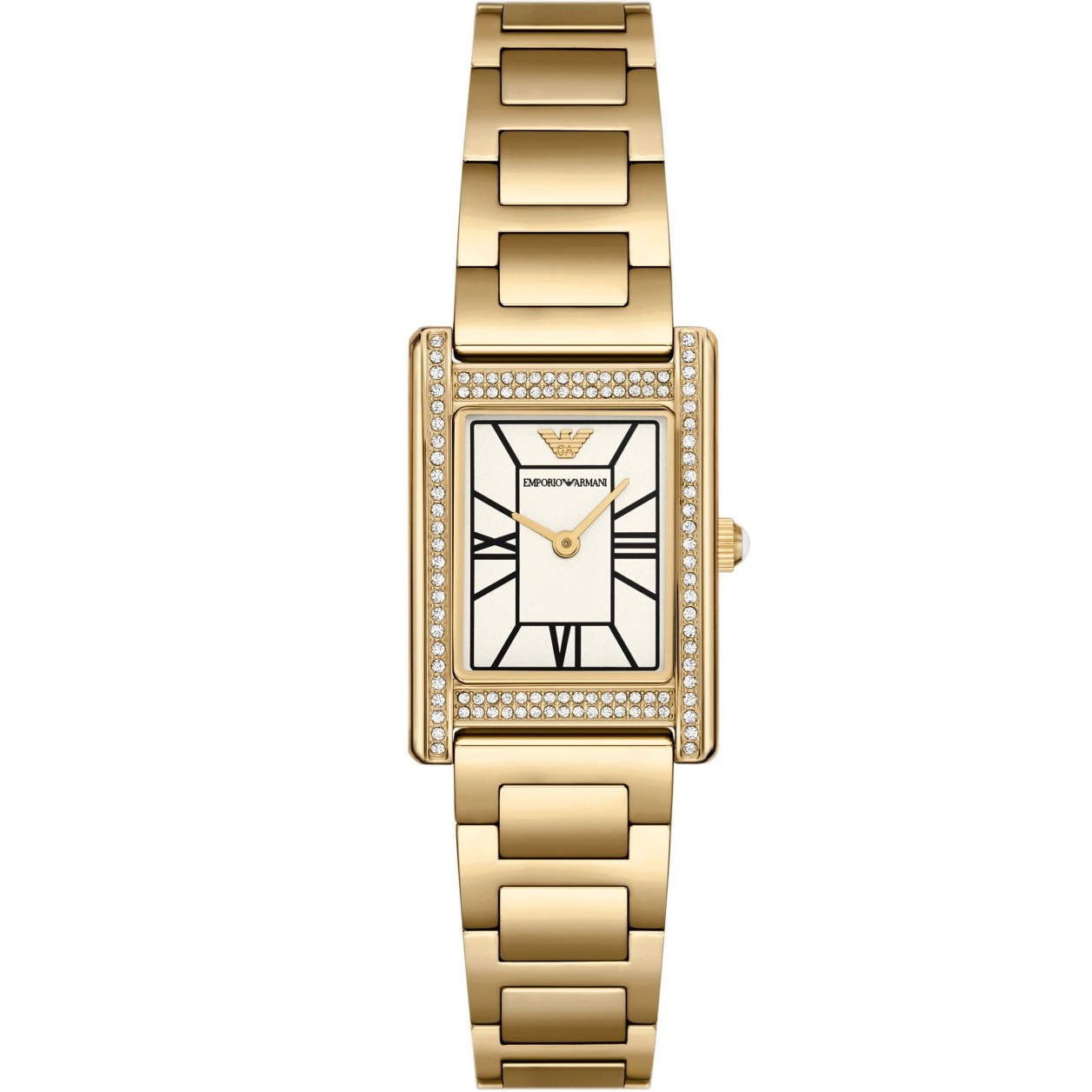 EMPORIO ARMANI Genni Crystals White Dial 22mm Gold Stainless Steel Bracelet AR11659 - 