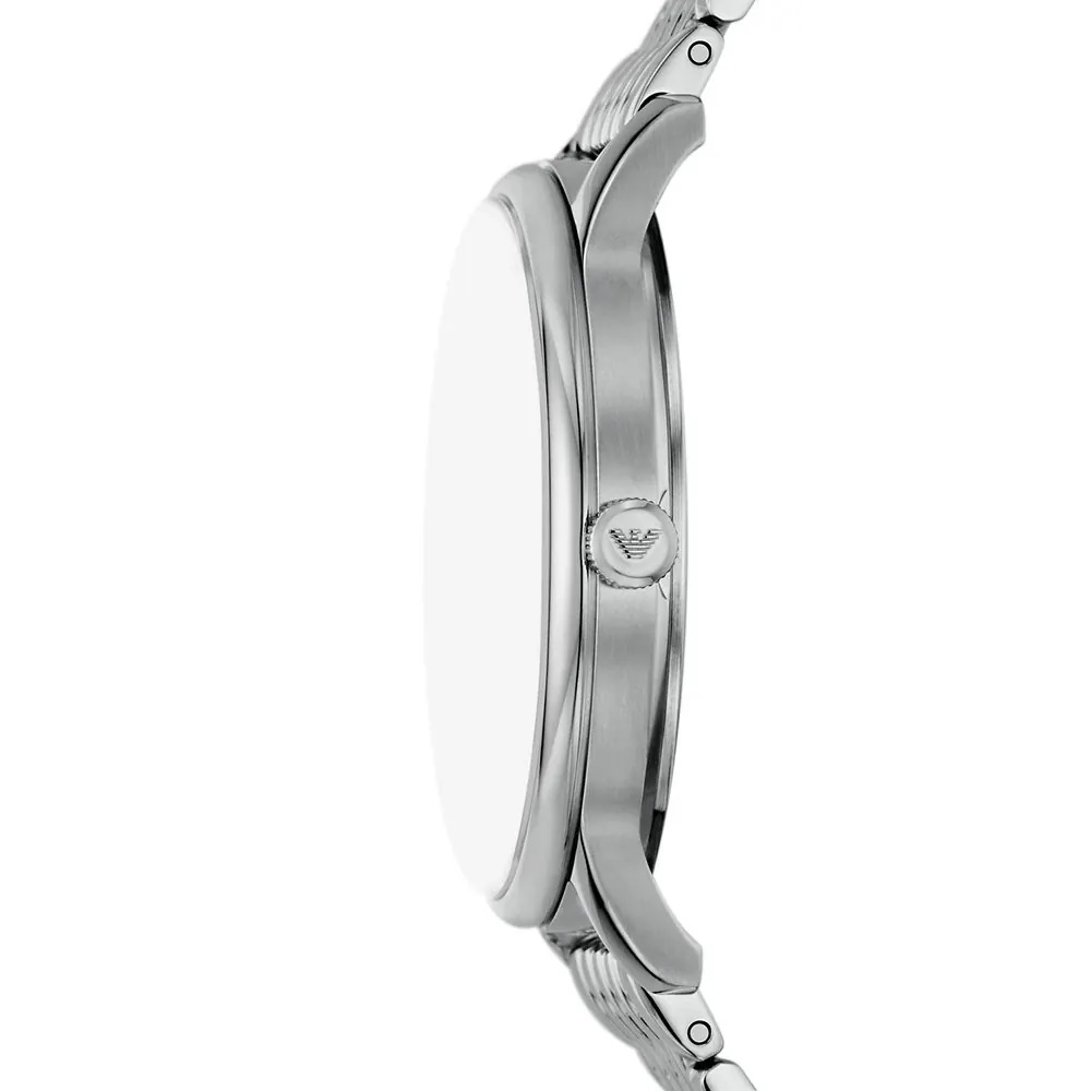 EMPORIO ARMANI Minimalist Blue Dial 42mm Silver Stainless Steel Bracelet AR11674 - 3