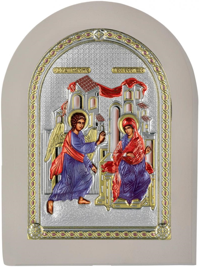 ΑΣΗΜΕΝΙΑ ΕΙΚΟΝΑ Ευαγγελισμός της Θεοτόκου (20cm x 26cm) MA-E117-WH-AXC - 