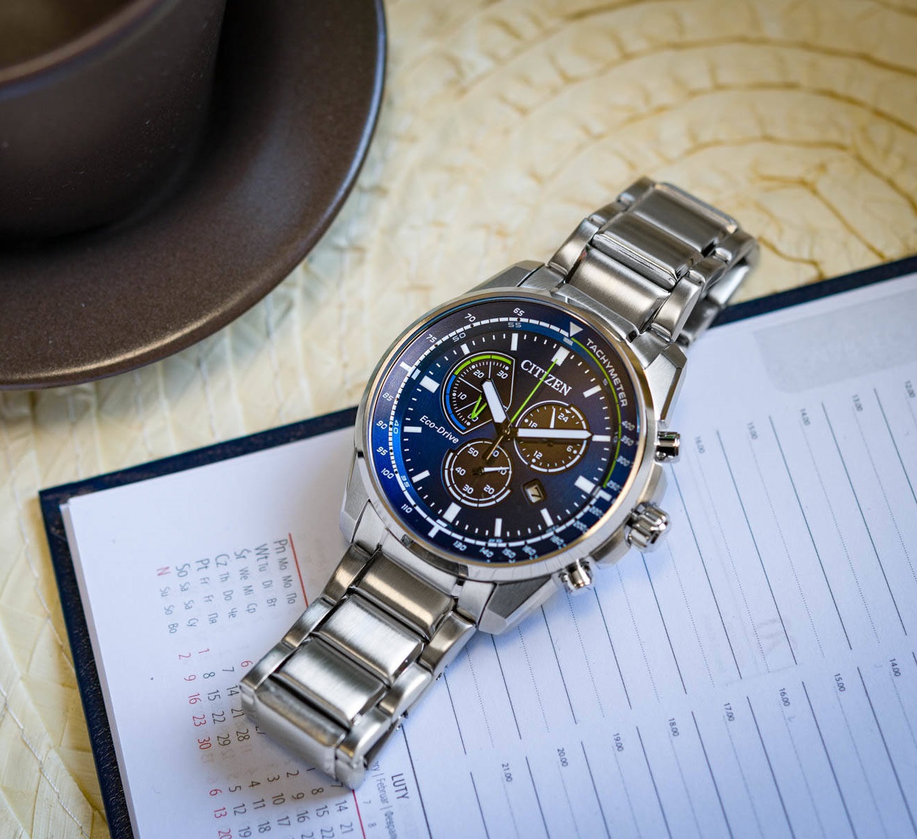 CITIZEN Eco-Drive Chronograph 44mm Silver Stainless Steel Bracelet AT1190-87L - 4