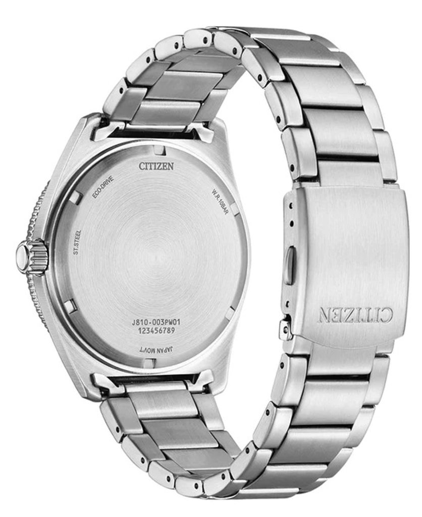 CITIZEN Eco-Drive Date Black Dial 43mm Silver Stainless Steel Bracelet AW1760-81E - 3