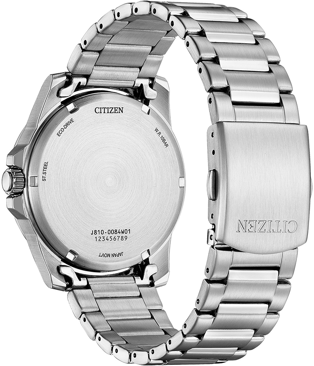 CITIZEN Sporty Marine Eco-Drive Blue Dial 41.5mm Silver Stainless Steel Bracelet AW1810-85L - 3