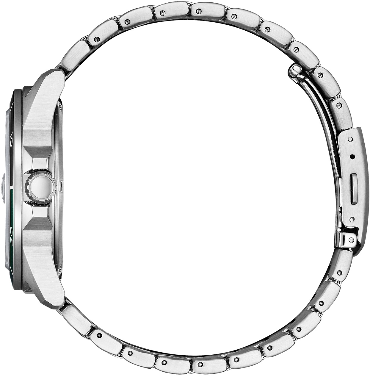 CITIZEN Sporty Marine Eco-Drive Green Dial 41.5mm Silver Stainless Steel Bracelet AW1811-82X - 