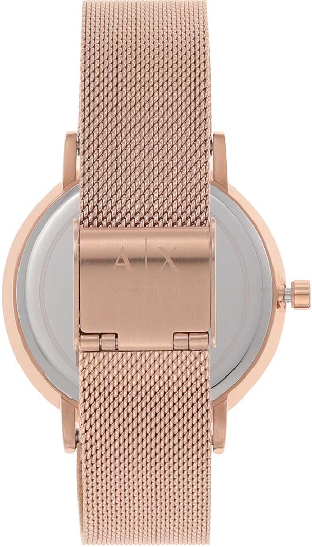 ARMANI EXCHANGE Lola Multifunction 36mm Rose Gold Stainless Steel Mesh Bracelet AX5555 - 