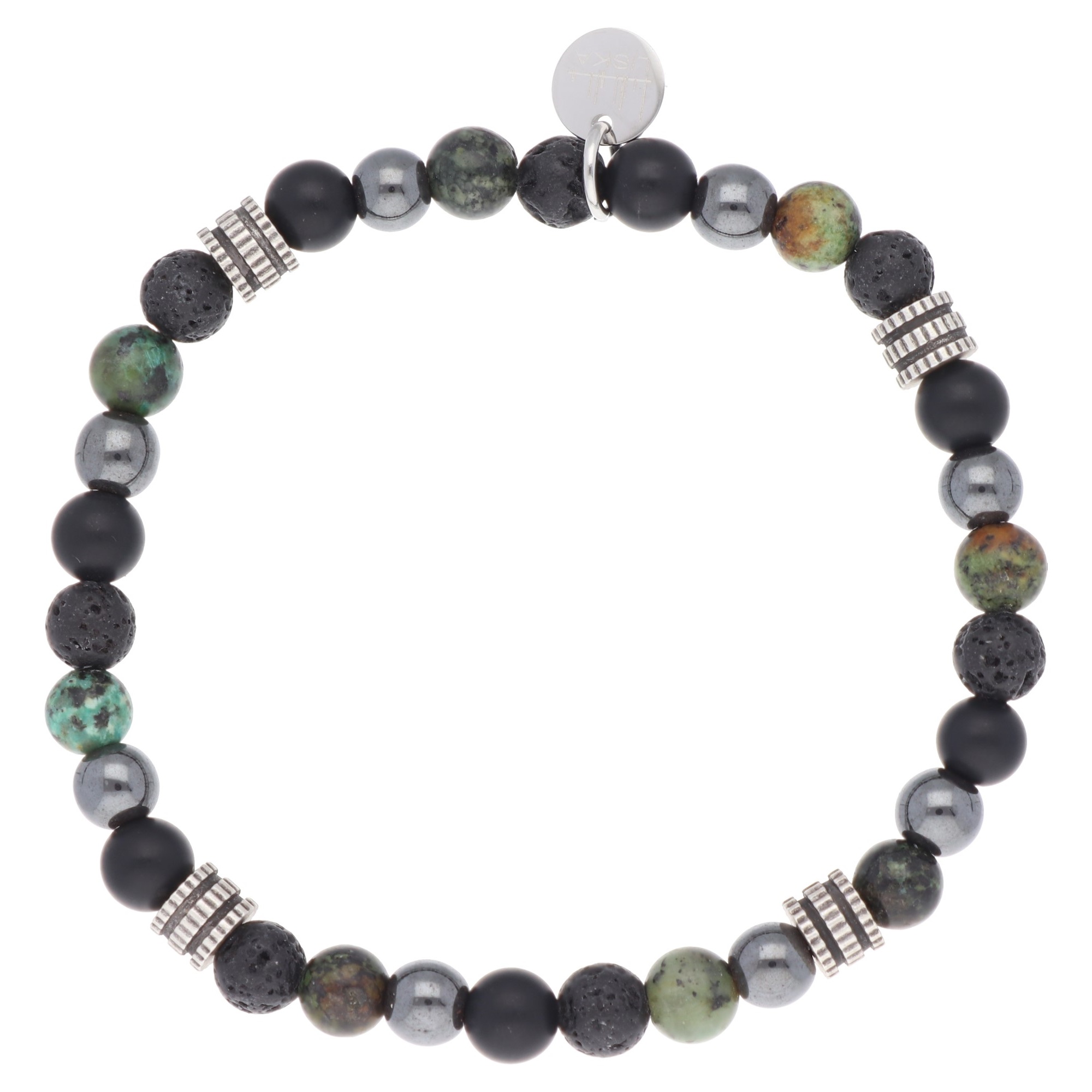 BRACELET Men's LISKA from Stainless Steel with Stones BALI062BR - 