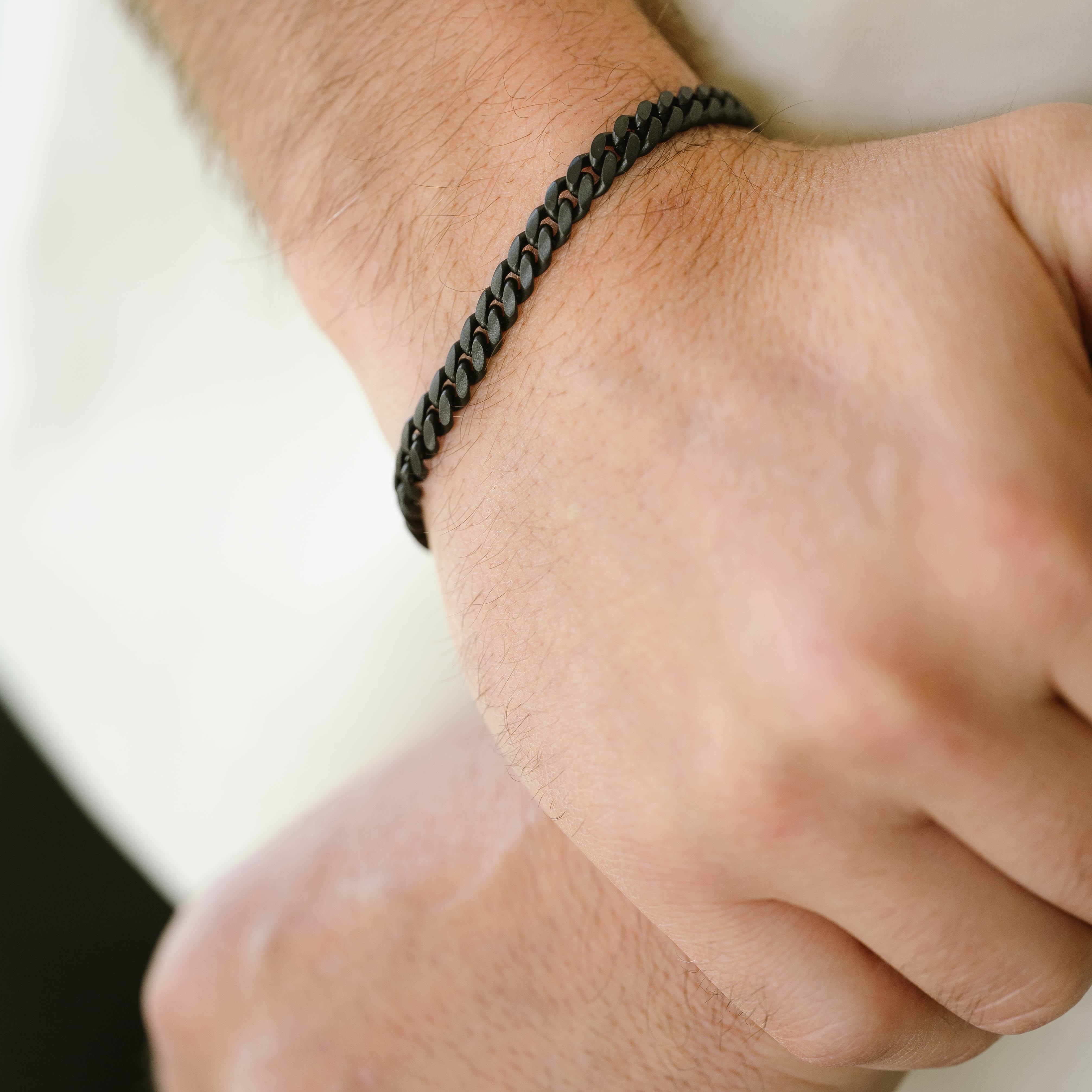 STEEL & BARNETT Svelte Stephen Men's Bracelet in Black Stainless Steel BEB001 - 3