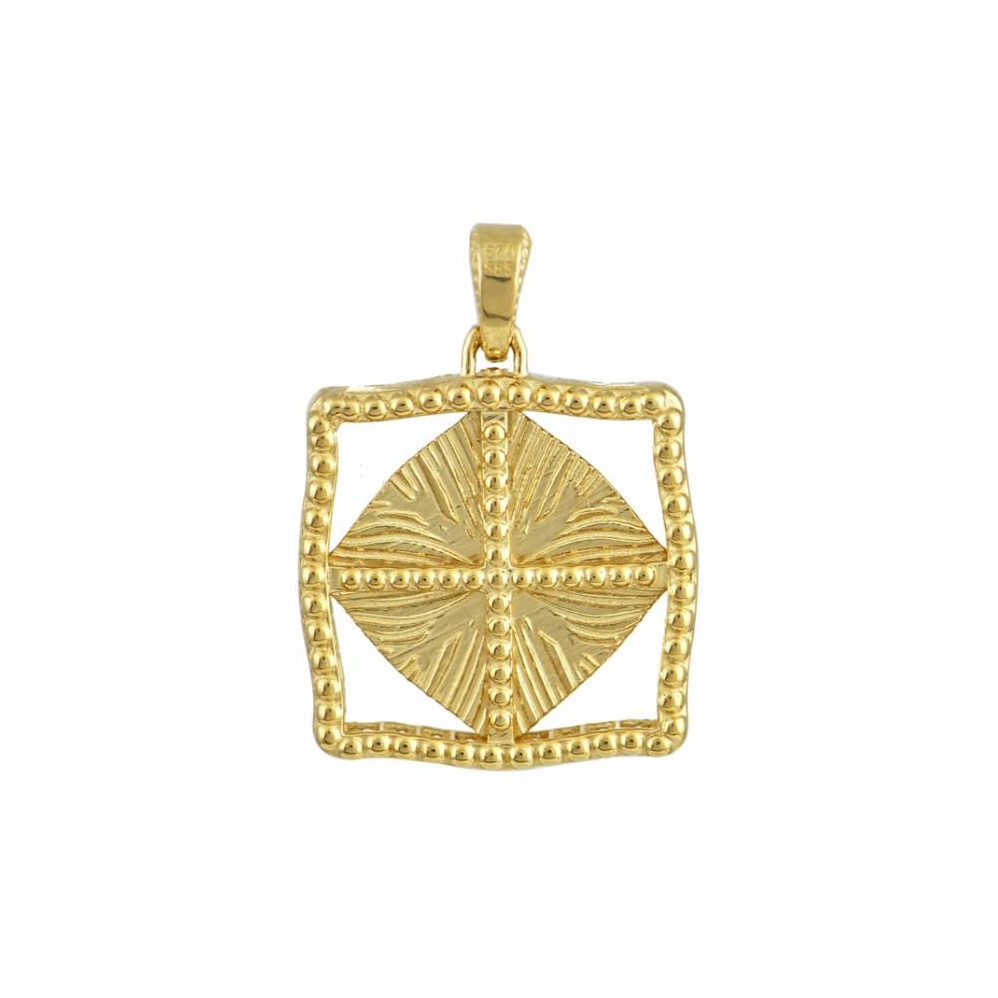 ΚΩΝΣΤΑΝΤΙΝΑΤΟ Διπλής Όψης BabyJewels από Κ9 Κίτρινο Χρυσό με Πέτρες Ζιργκόν BJ358.K9 - 3