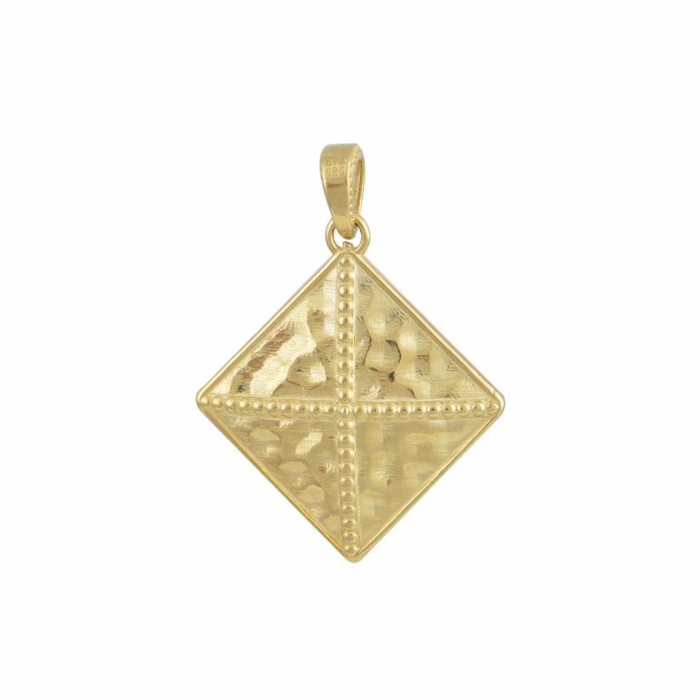 ΚΩΝΣΤΑΝΤΙΝΑΤΟ Διπλής Όψης BabyJewels από Κ9 Κίτρινο Χρυσό με Πέτρες Ζιργκόν BJ405.K9 - 3