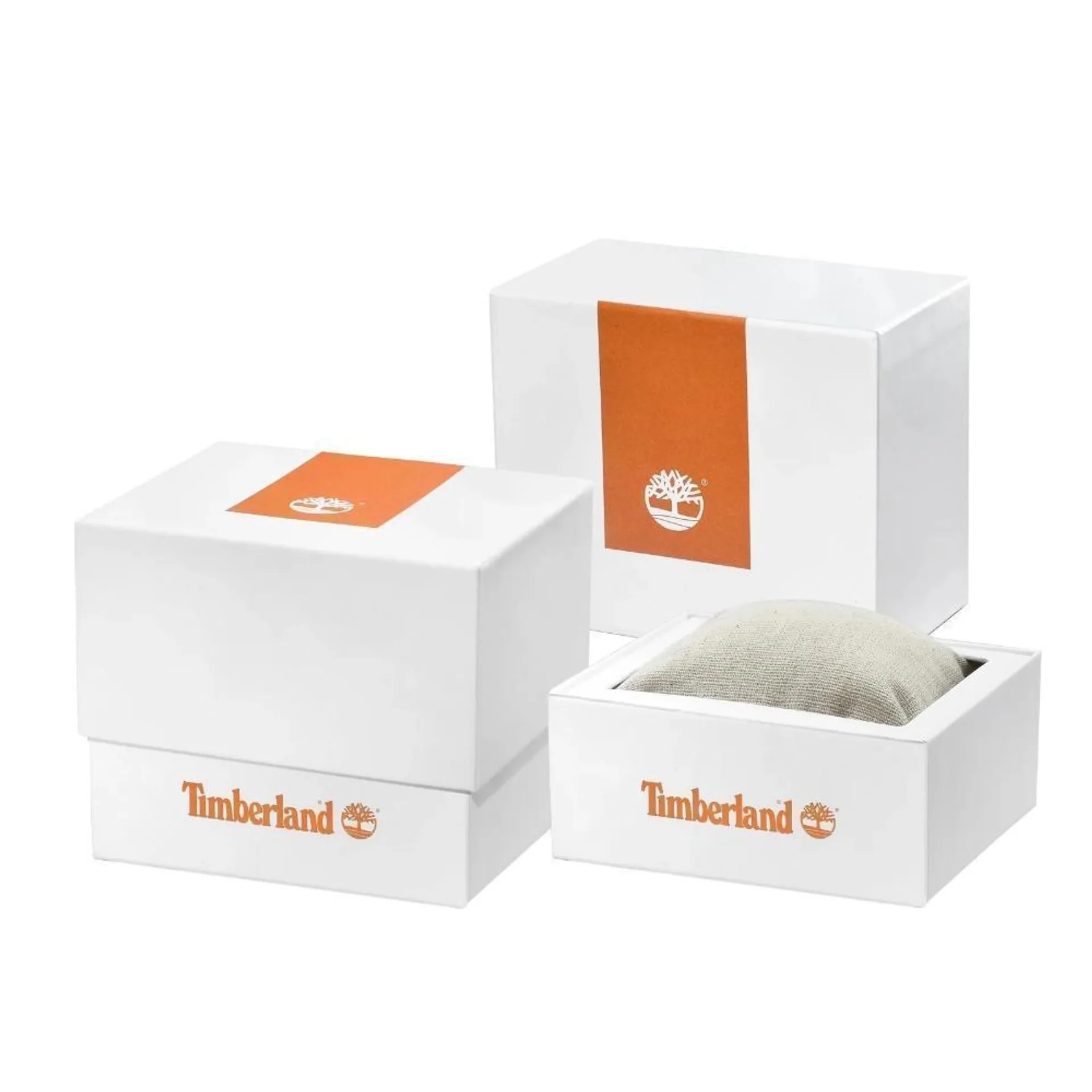 TIMBERLAND Henniker II Dual Time Green Dial 46mm Silver Stainless Steel Brown Leather Strap TDWGF2201101M - 