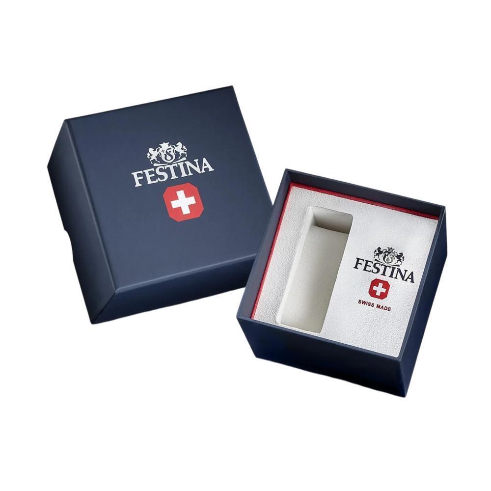 FESTINA Swiss Women's Classic White Pearl Dial 29mm Silver Stainless Steel Bracelet F20068/2 - 