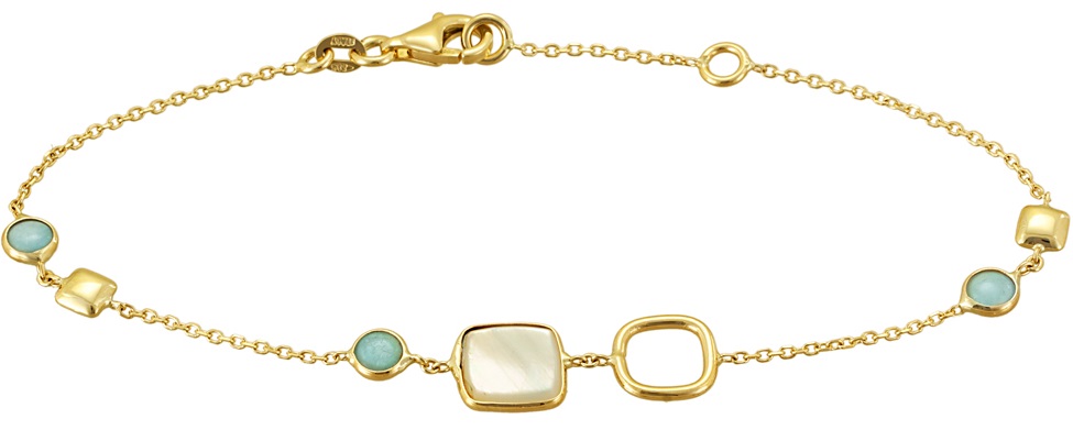 ΒΡΑΧΙΟΛΙ SENZIO Collection Κίτρινο Χρυσό 14Κ με Φίλντισι και Μπλε Χαλαζία BR.OR56