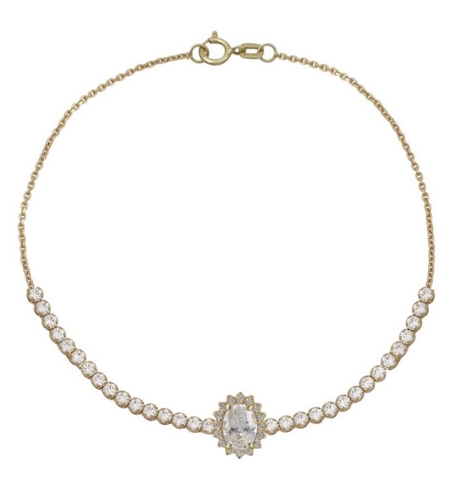 ΒΡΑΧΙΟΛΙ Ροζέτα Κίτρινο Χρυσό 14Κ με Πέτρες Ζιργκόν BR29537 - 