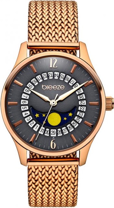 BREEZE Lunette 36mm Rose Gold Stainless Steel Mesh Bracelet 211101.5 - 1