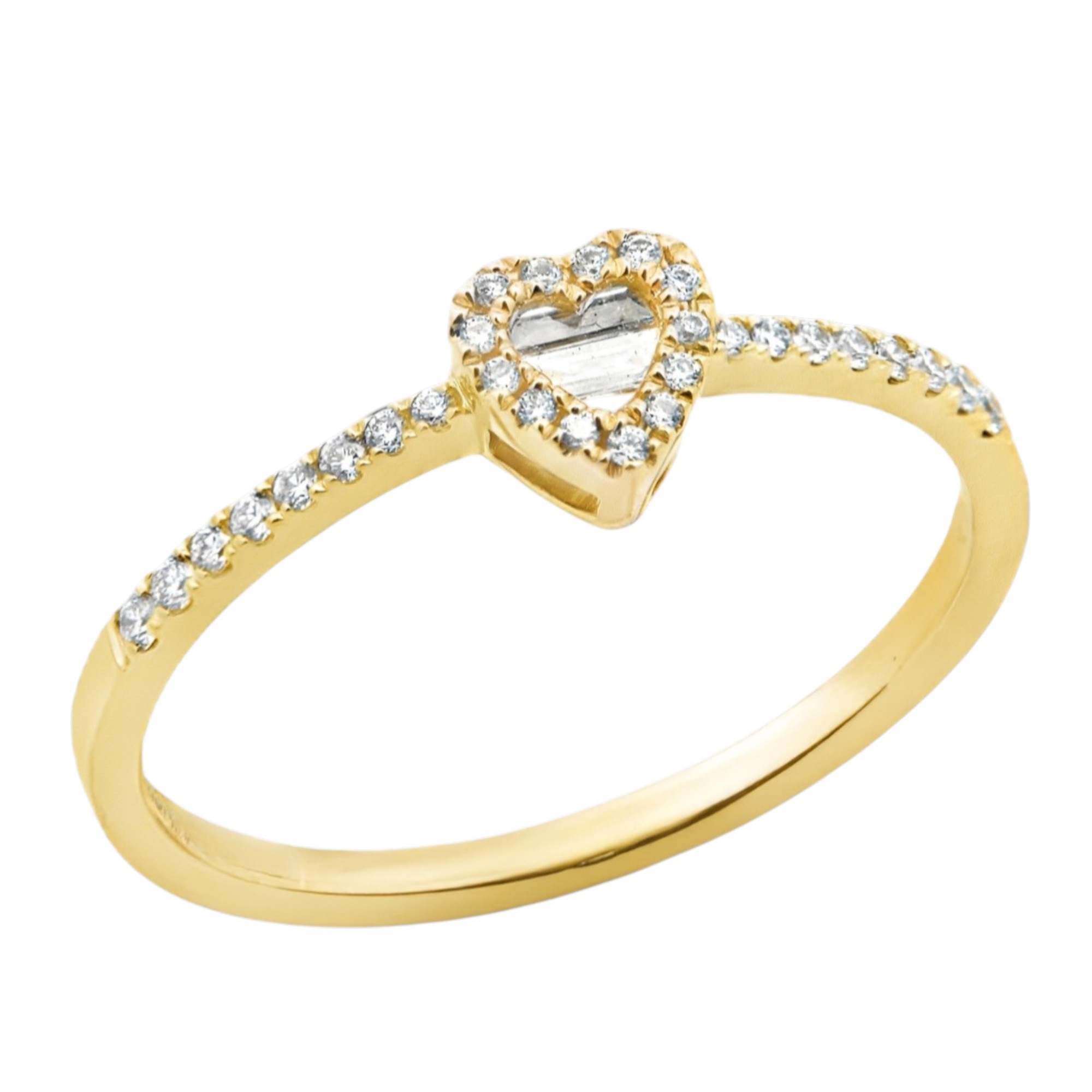 RING Halo SENZIO Collection Yellow Gold K18 with 0.22ct. Diamonds BRGS12152Y - 