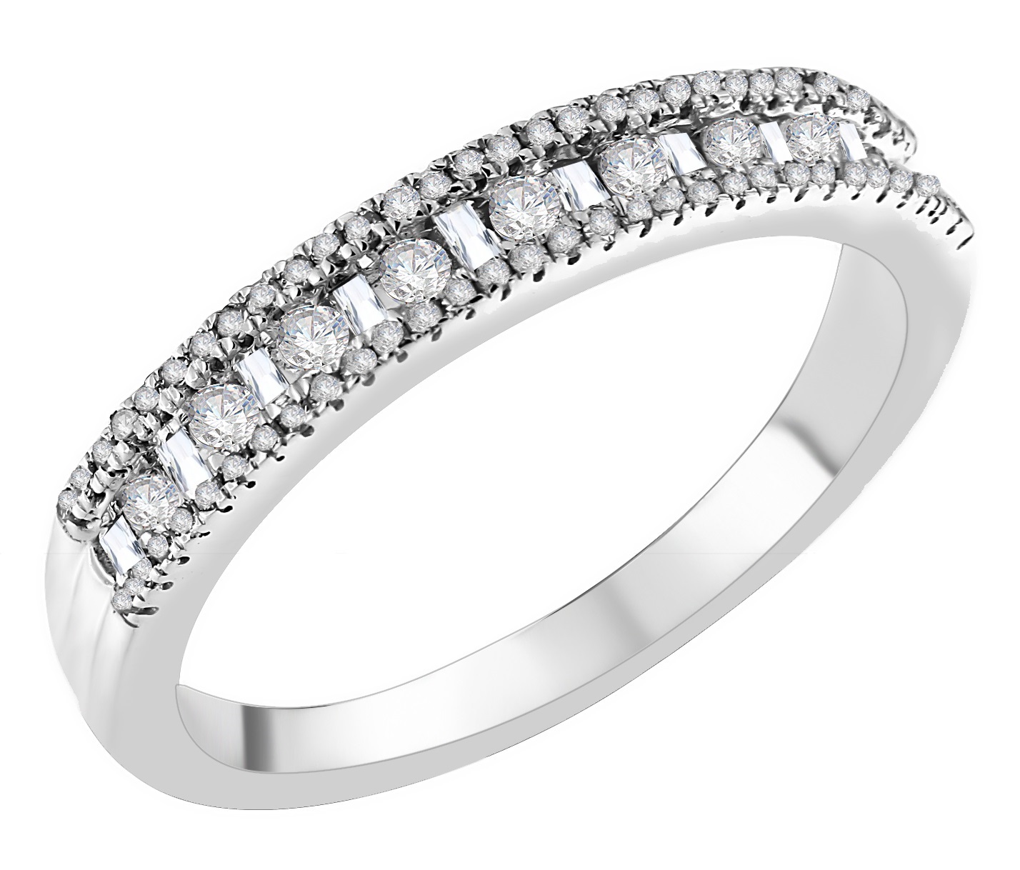 ΔΑΧΤΥΛΙΔΙ Σειρέ SENZIO Collection Λευκό Χρυσό Κ18 με 0.33ct. Διαμάντια BRI30798-033-2