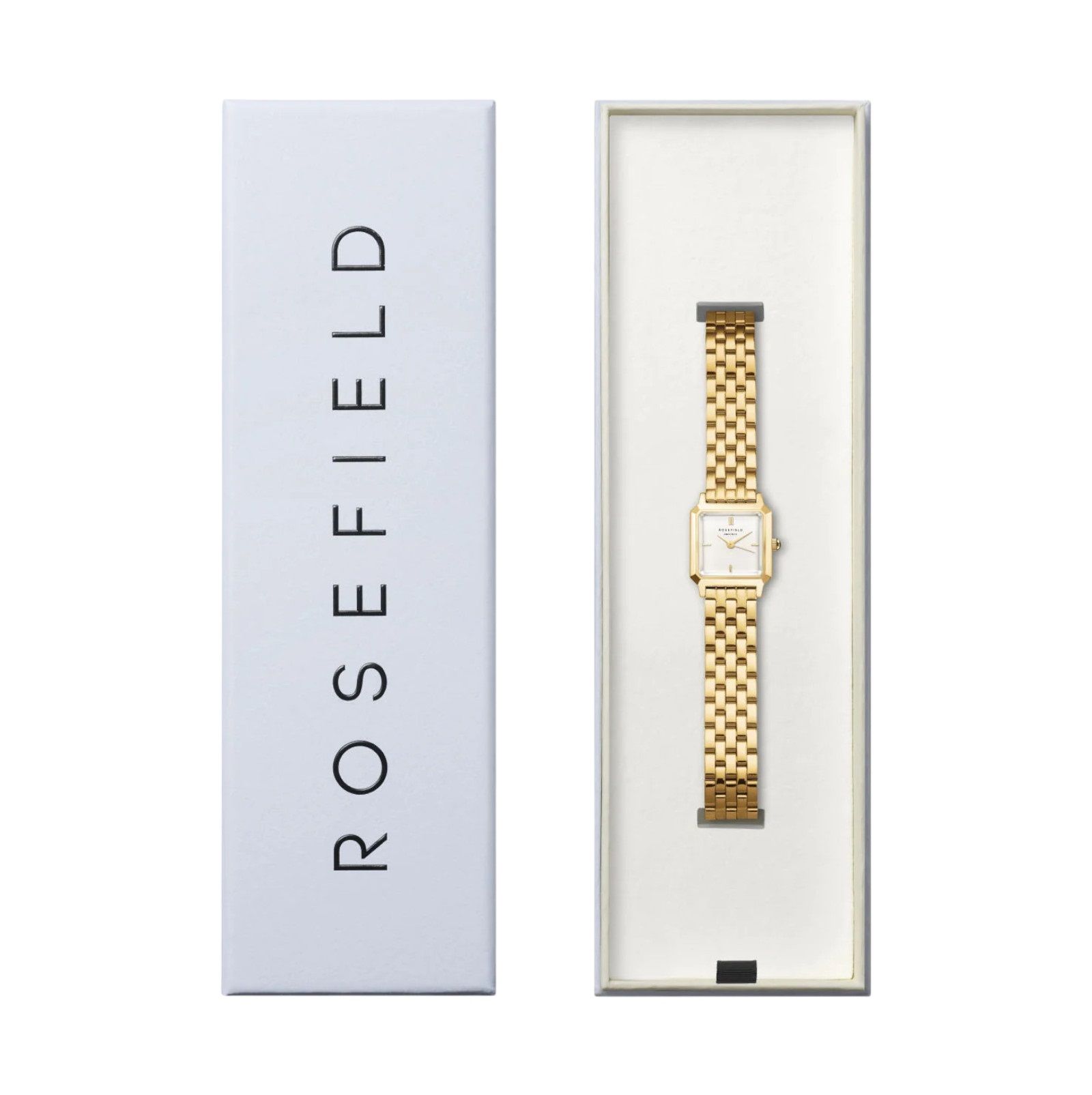 ROSEFIELD The Boxelle White Matte Dial 19.5 x19.5mm Gold Stainless Steel Bracelet BWGSG-B01 - 5