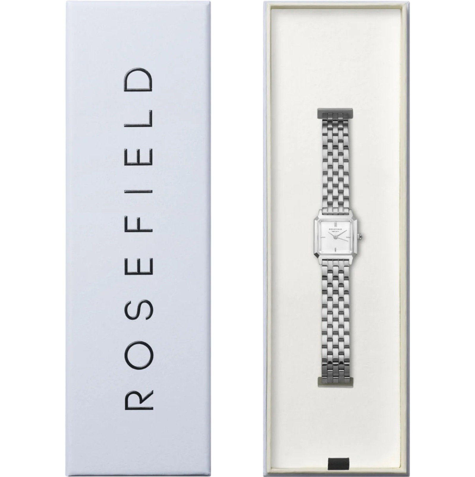 ROSEFIELD The Boxelle White Matte Dial 19.5 x 19.5mm Silver Stainless Steel Bracelet BWSSS-B02 - 5