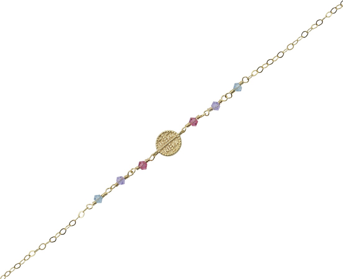 ΒΡΑΧΙΟΛΙ Κωνσταντινάτο K9 σε Κίτρινο Χρυσό με Πέτρες Ζιργκόν BZ863Y.K9 - 