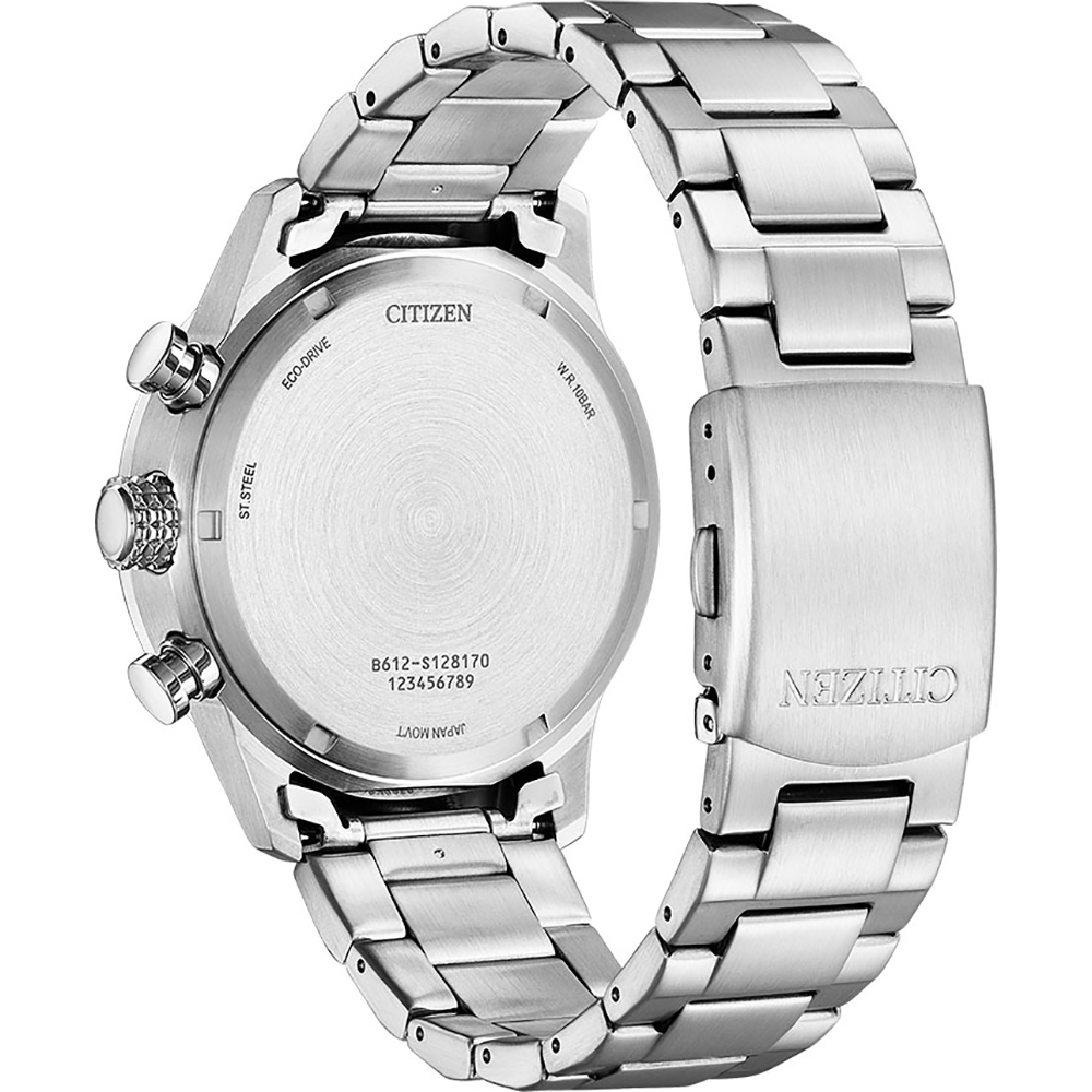 CITIZEN Aviator Eco-Drive Chronograph 43mm Silver Stainless Steel Bracelet CA0790-83E - 3