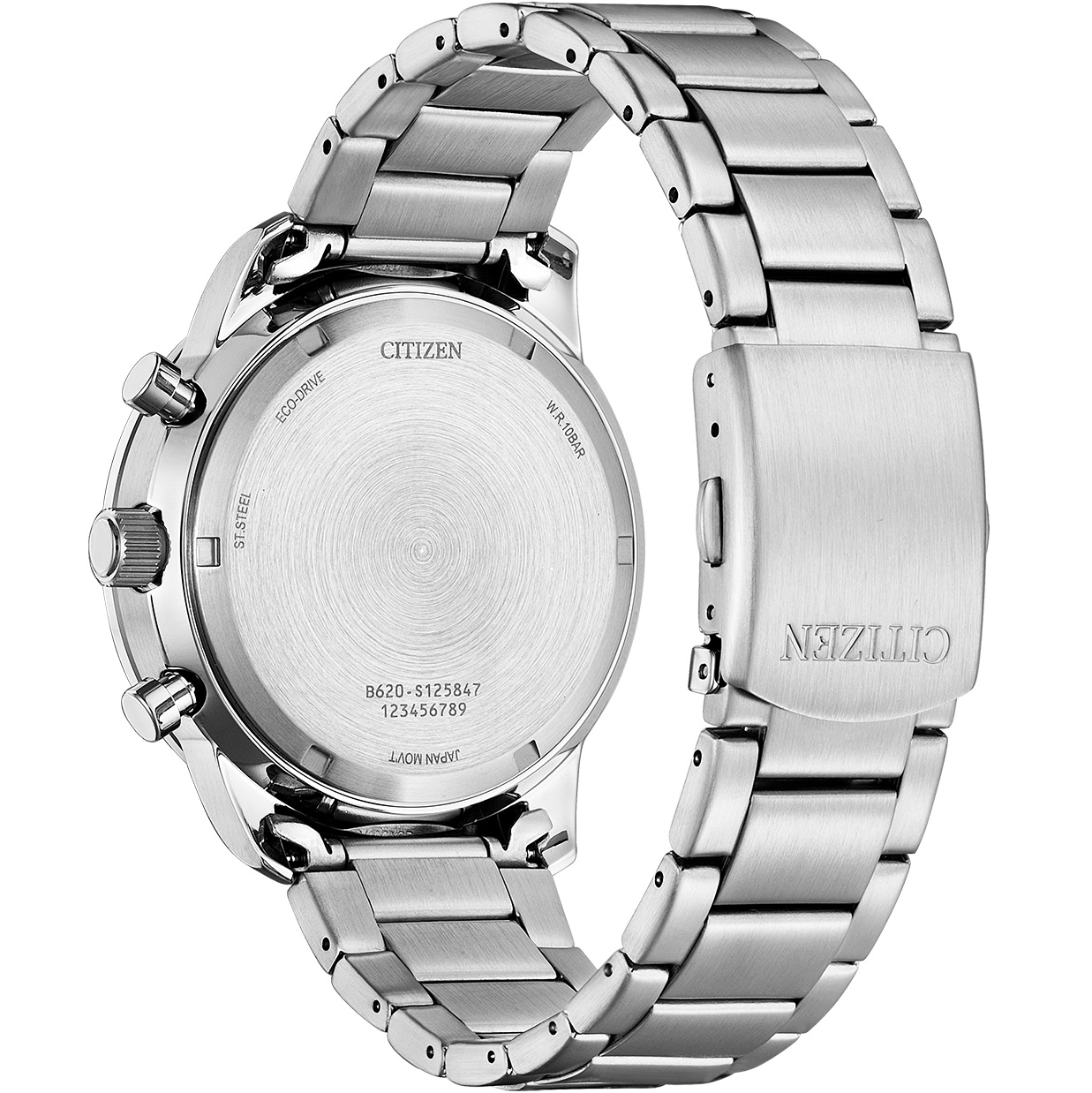 CITIZEN Eco-Drive Pilot Chronograph 44mm Silver Stainless Steel Bracelet CA4500-91L - 3
