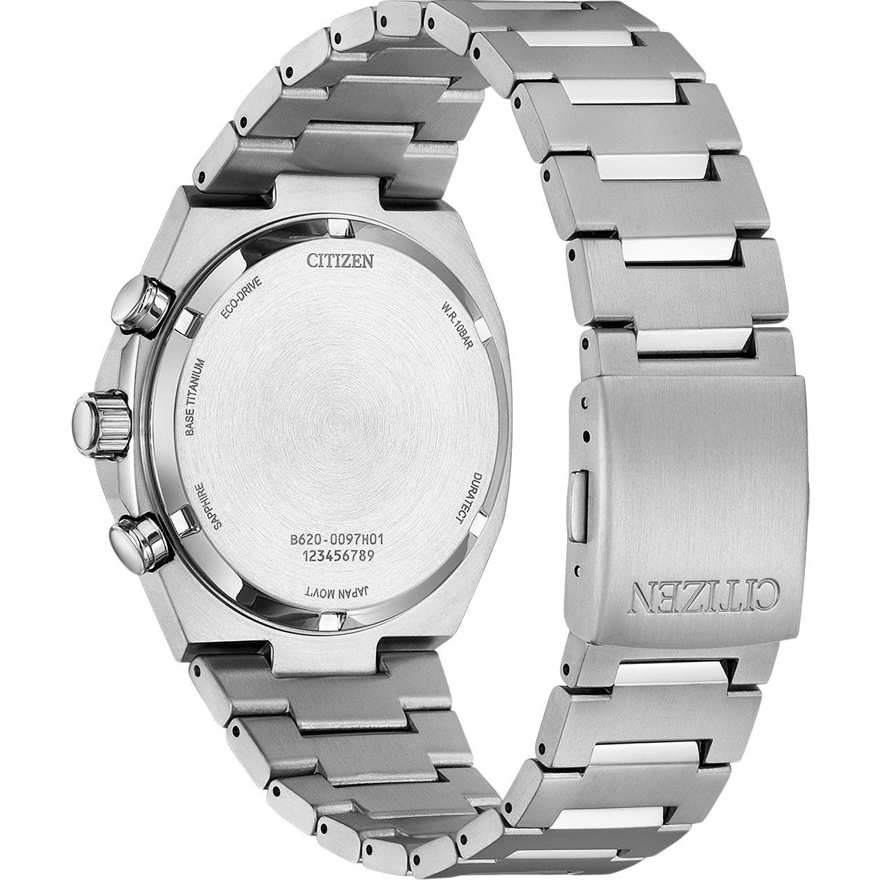 CITIZEN Chronograph Eco-Drive Blue Dial 41mm Super Titanium Steel Bracelet CA4610-85L - 4