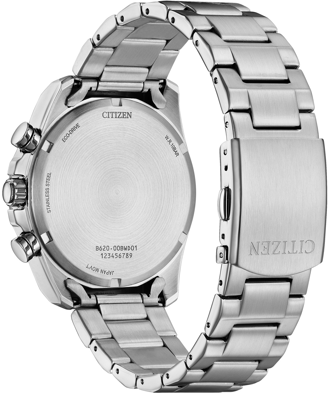 CITIZEN Vintage Chronograph Eco-Drive Green Dial 41mm Silver Stainless Steel Bracelet CA4640-50X - 3