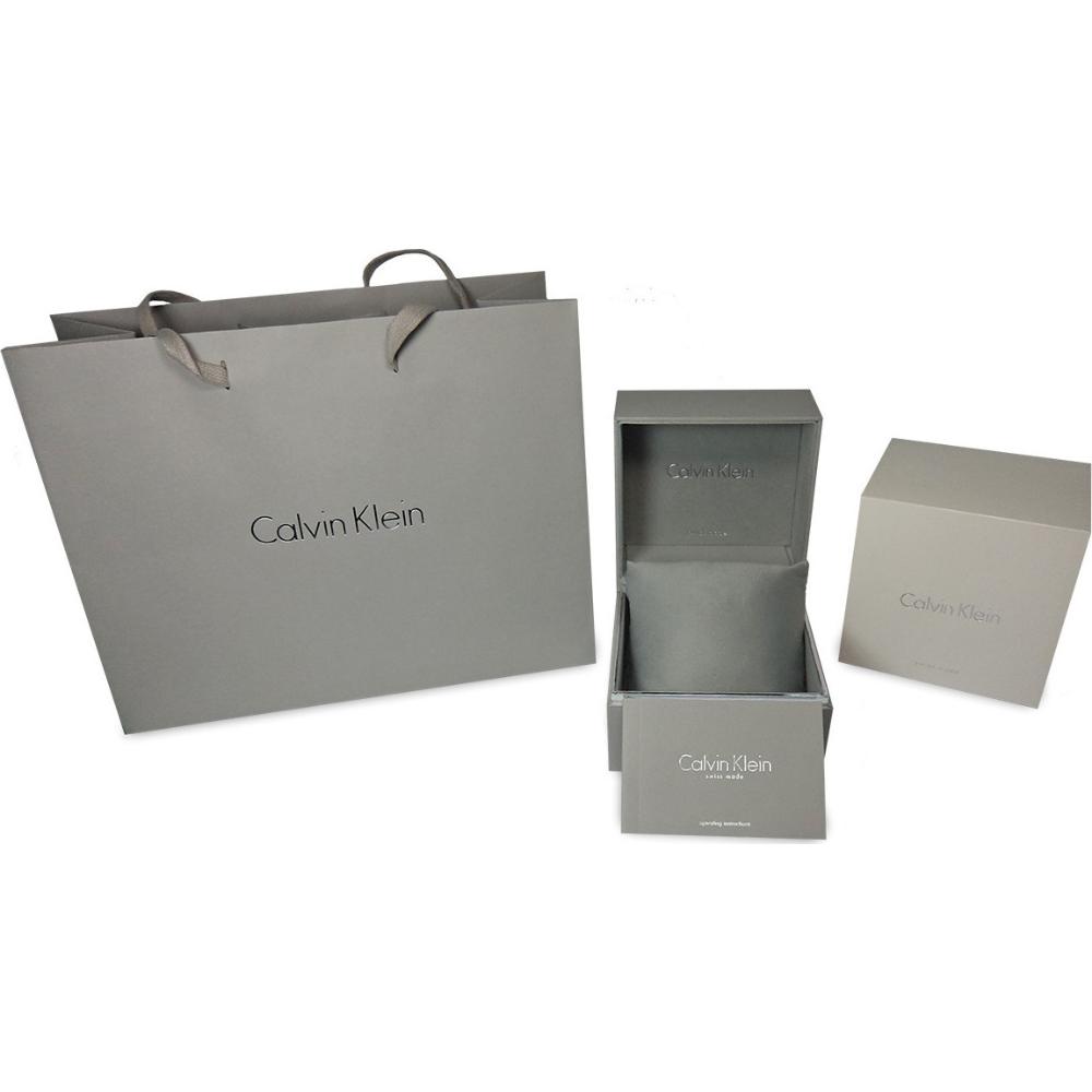 CALVIN KLEIN High Noon Chronograph 43mm Black Stainless Steel Black Leather Strap K8M274CB - 4