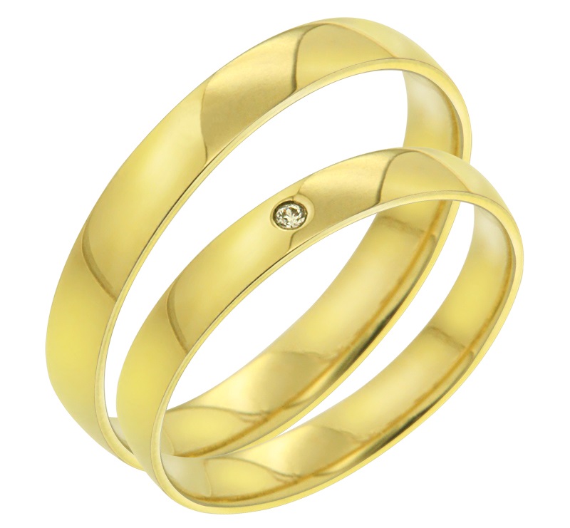 WEDDING RINGS Classic SENZIO Belibasakis 14K Yellow Gold CL001K 
