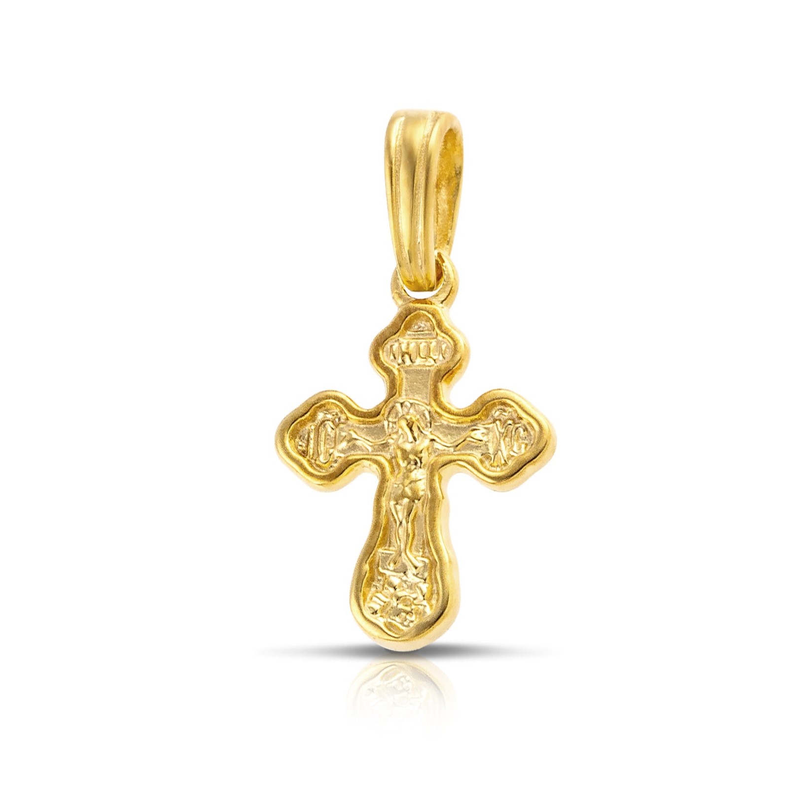 ΣΤΑΥΡΟΣ Ανδρικός Διπλής Όψης SENZIO Collection από Κ9 Κίτρινο Χρυσό 3SAL.1164CR - 