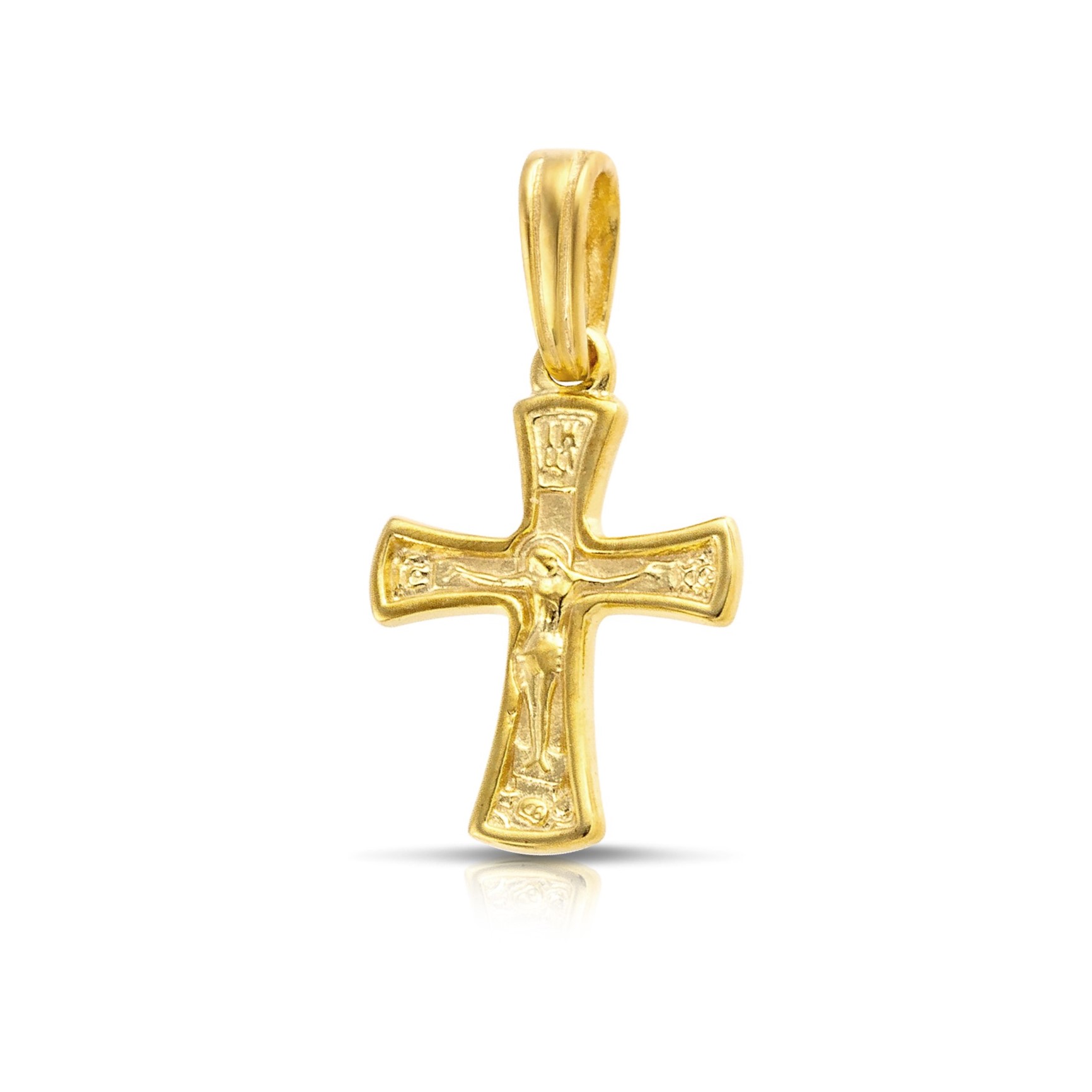 ΣΤΑΥΡΟΣ Ανδρικός Διπλής Όψης SENZIO Collection από Κ9 Κίτρινο Χρυσό 3SAL.1165CR - 