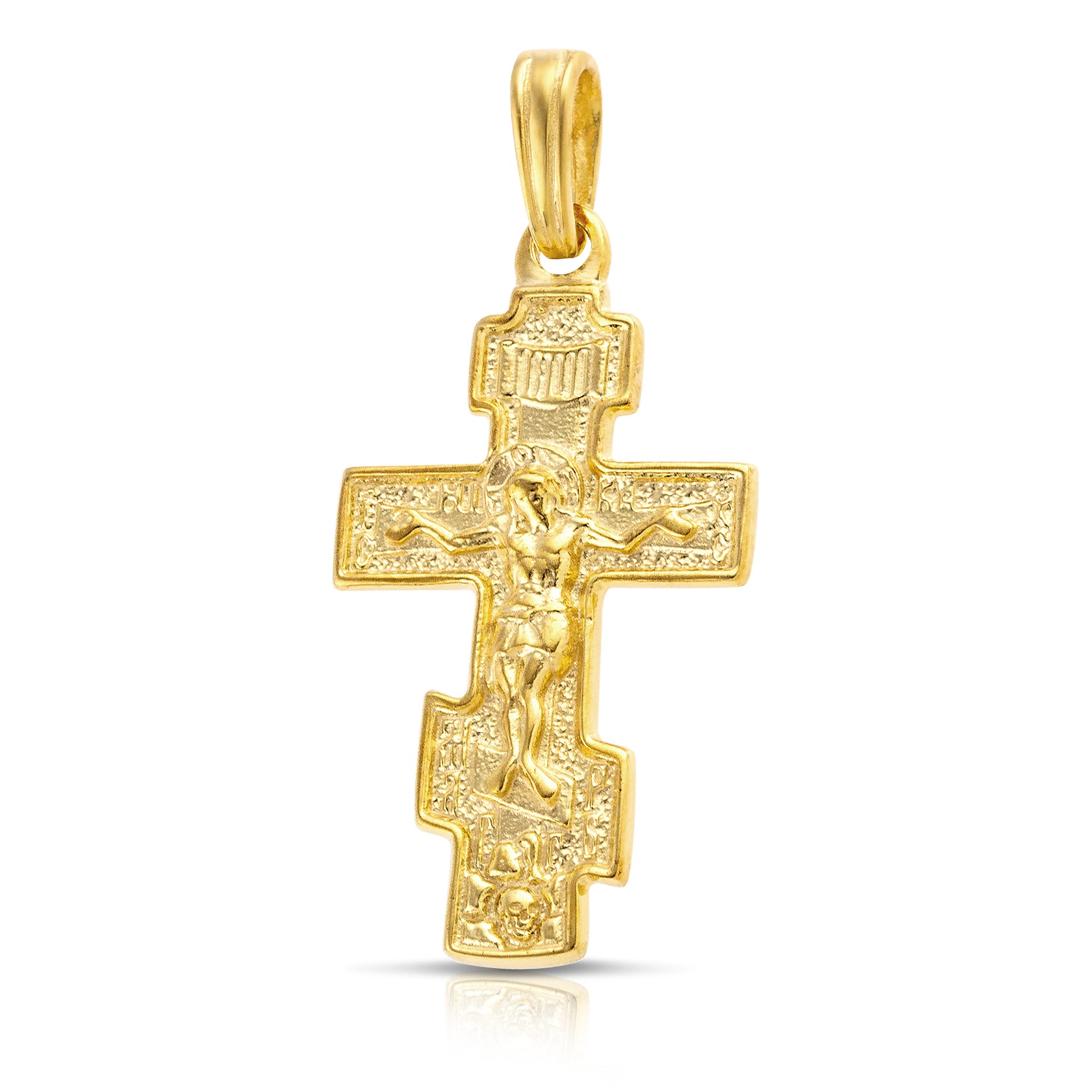 ΣΤΑΥΡΟΣ Ανδρικός Διπλής Όψης SENZIO Collection από Κ9 Κίτρινο Χρυσό 3SAL.1168CR - 