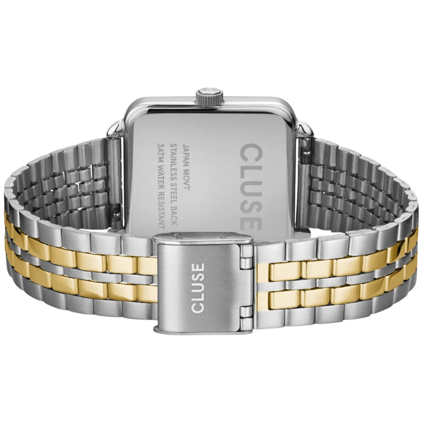 CLUSE La Tetragone White Dial 28.5mm Two-Tone Gold & Silver Stainless Steel Bracelet CW10313 - 3