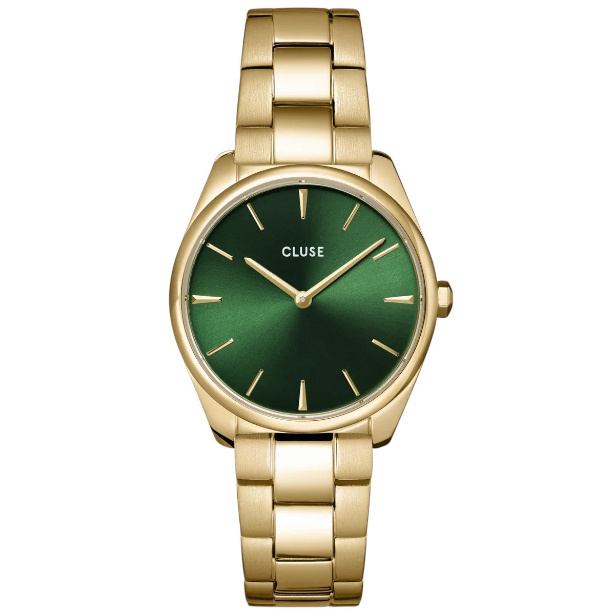 CLUSE Feroce Petite Green Dial 31.5mm Gold Stainless Steel Bracelet CW11217 - 