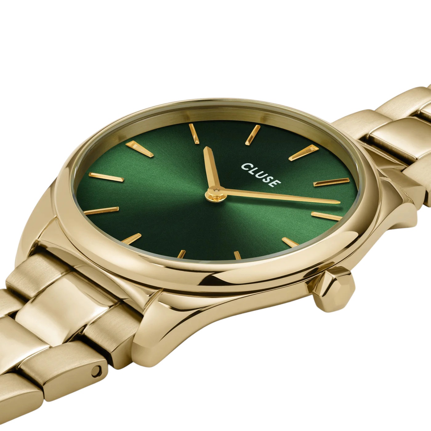 CLUSE Feroce Petite Green Dial 31.5mm Gold Stainless Steel Bracelet CW11217 - 