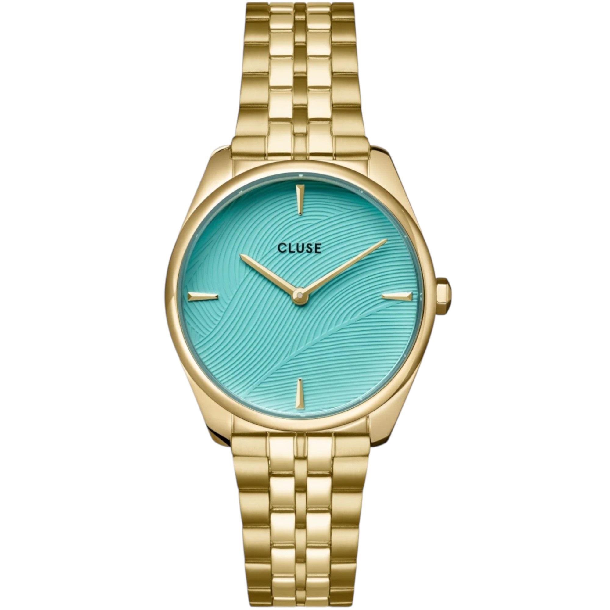 CLUSE Feroce Petite Teal Dial 31.5mm Gold Stainless Steel Bracelet CW11220 - 