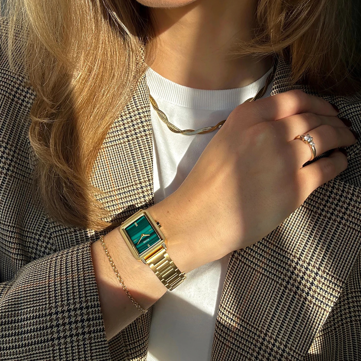 CLUSE Fluette Green Dial 30.6mm Gold Stainless Steel Bracelet CW11502 - 4