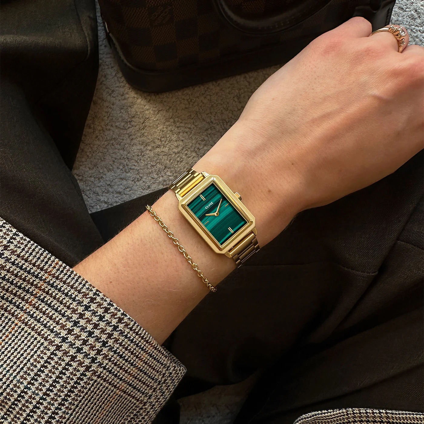 CLUSE Fluette Green Dial 30.6mm Gold Stainless Steel Bracelet CW11502 - 5