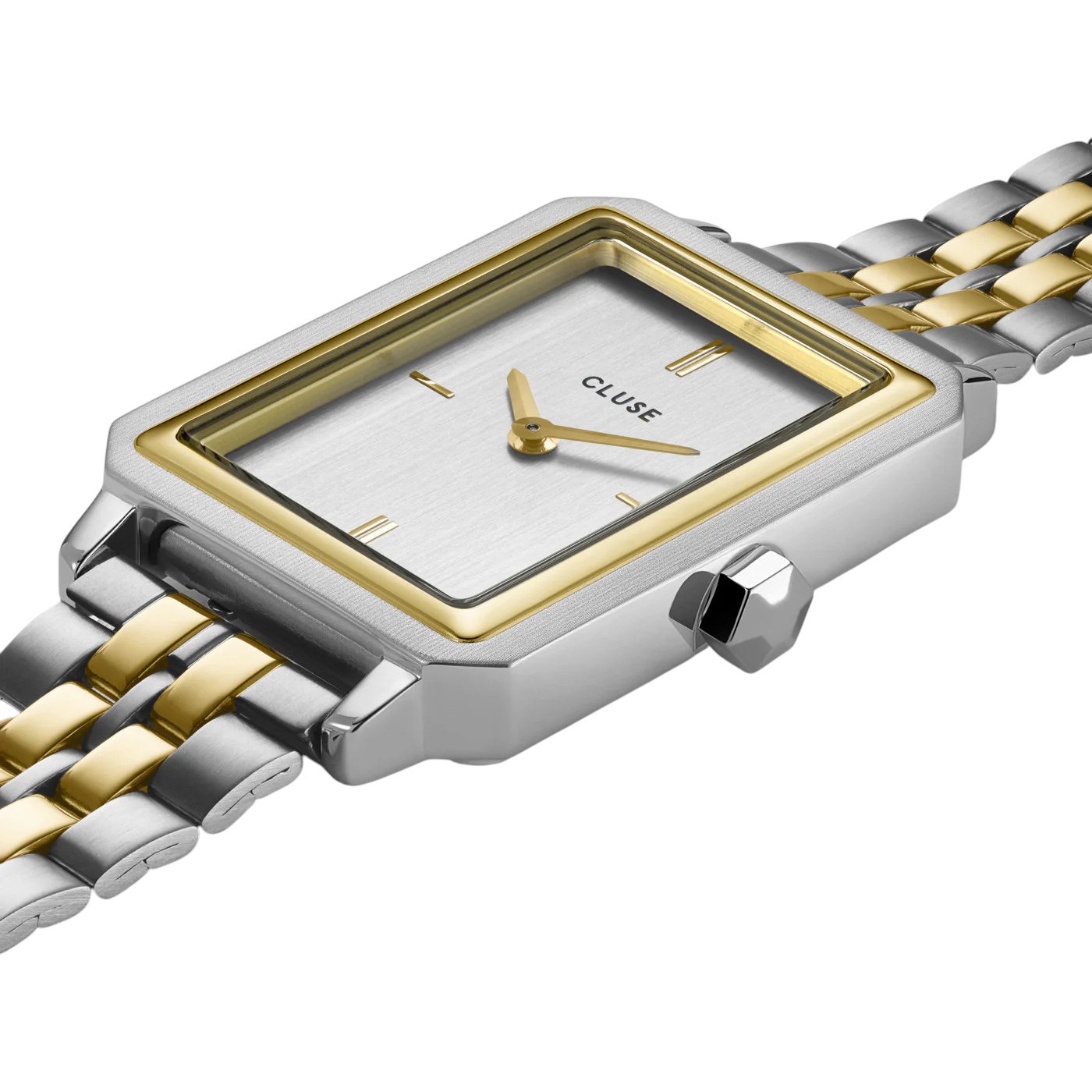 CLUSE Fluette White Dial 30.6mm Two-Tone Gold & Silver Stainless Steel Bracelet CW11510 - 