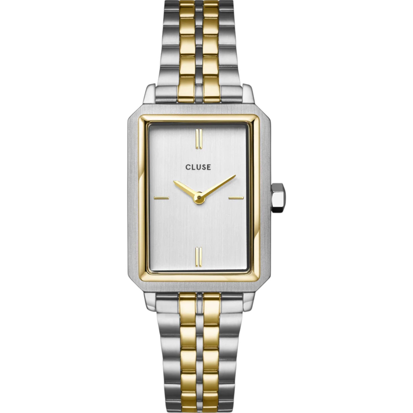 CLUSE Fluette White Dial 30.6mm Two-Tone Gold & Silver Stainless Steel Bracelet CW11510 - 