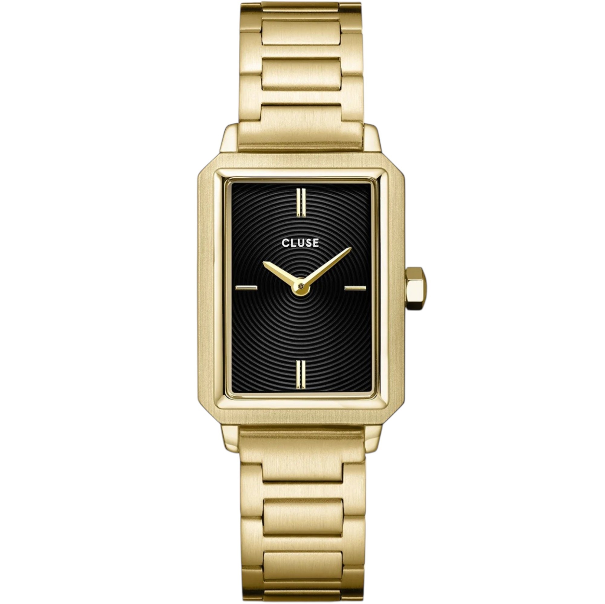 CLUSE Fluette Black Dial 30.6mm Gold Stainless Steel Bracelet CW11512 - 