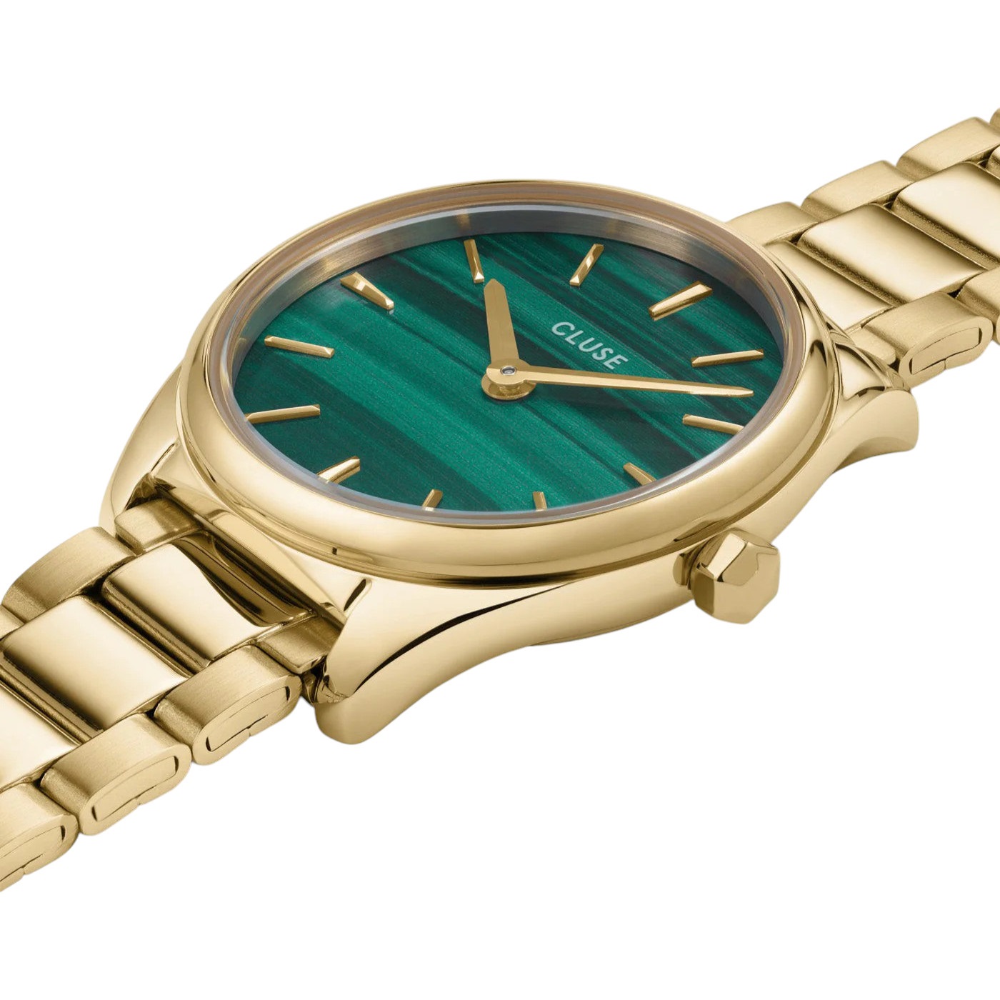CLUSE Feroce Mini Green Dial 25mm Gold Stainless Steel Bracelet CW11702 - 