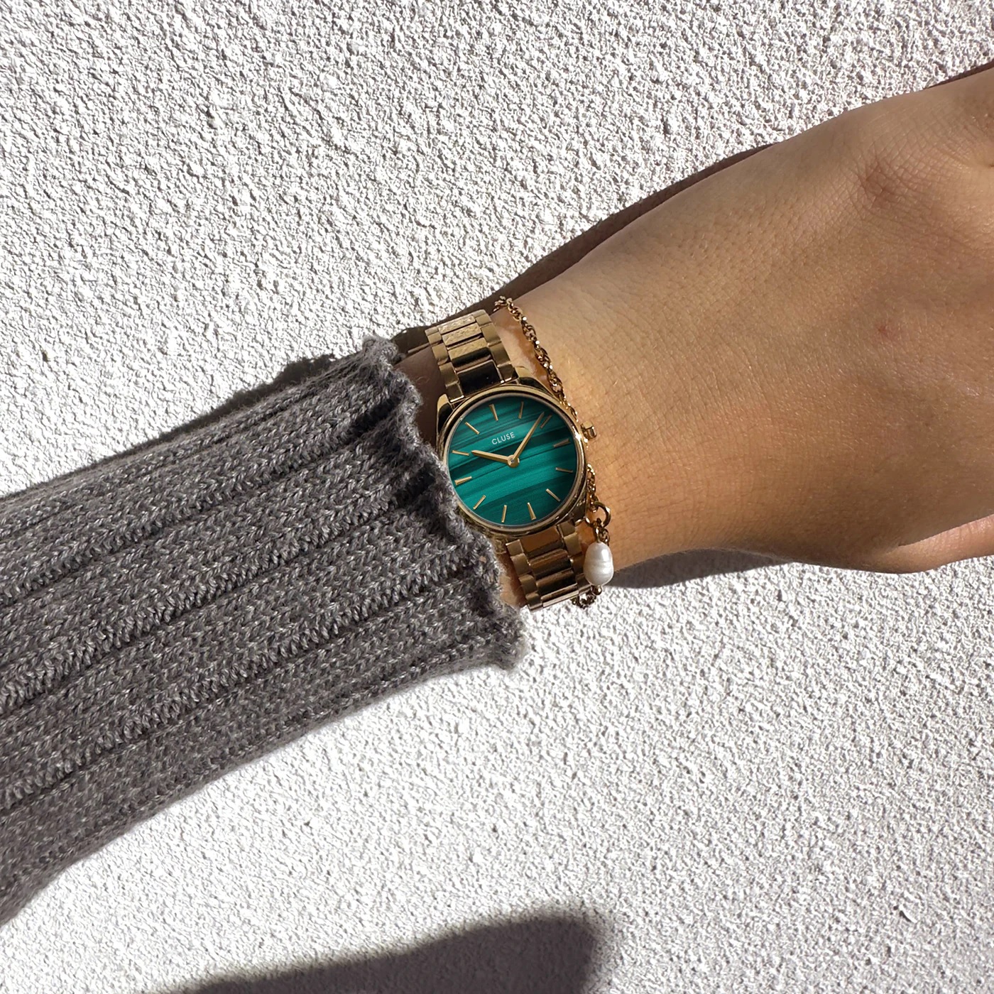 CLUSE Feroce Mini Green Dial 25mm Gold Stainless Steel Bracelet CW11702 - 5